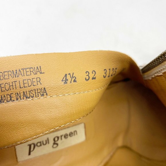 Paul Green Cayanne Leather Cut Out Booties US 7 Brown Peep Toe UK 4.5 - Picture 9 of 10